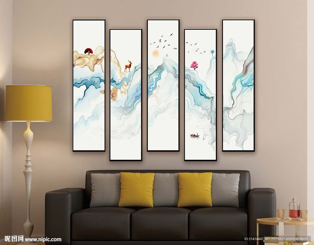 新中式山水装饰画