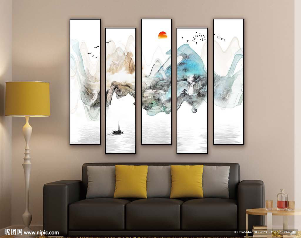 新中式山水装饰画