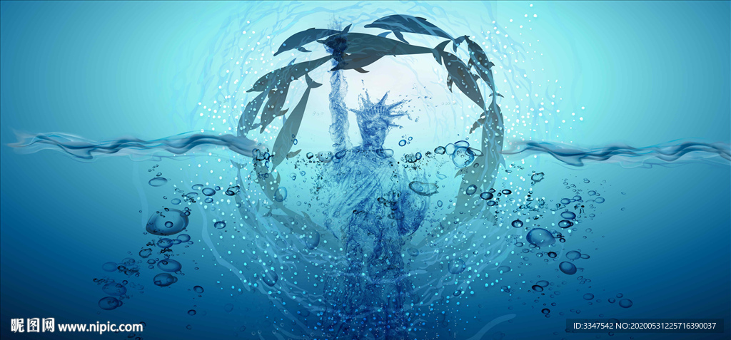 自由水世界 背景画