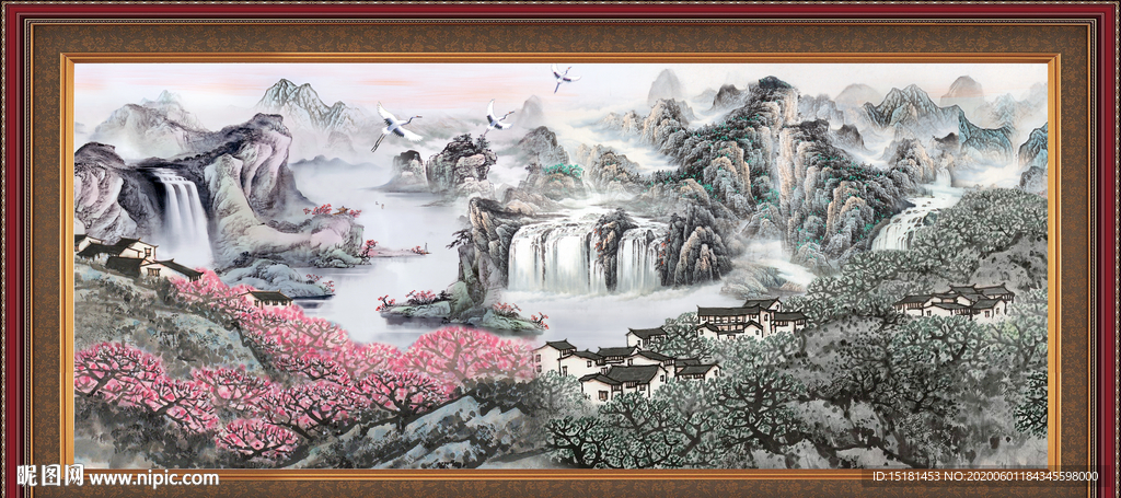 鸿运当头 鸿运当头国画 国画山