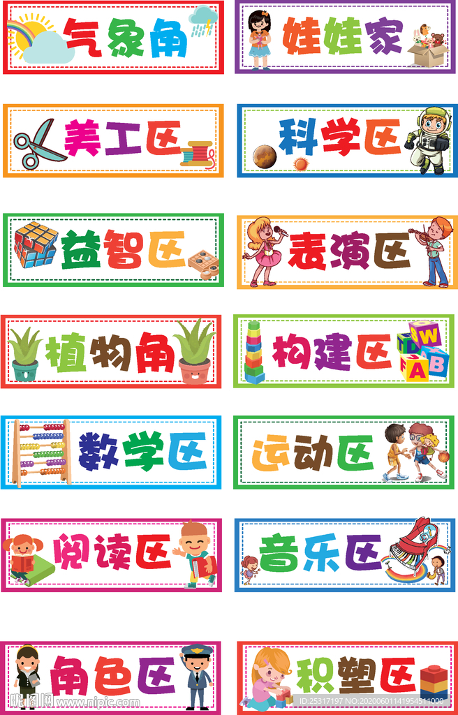 区域栏 区域角标识