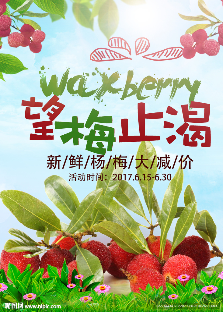 杨梅水果店海报