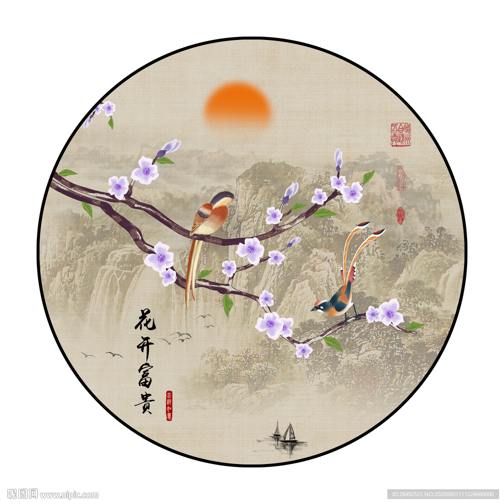 花开富贵装饰画