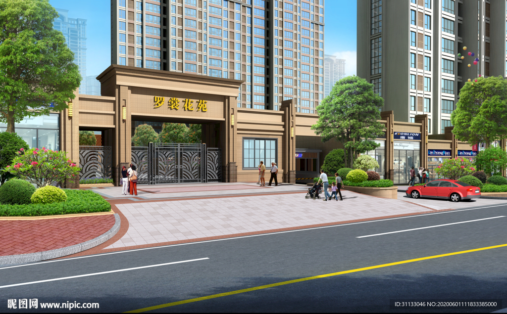 小区路口效果