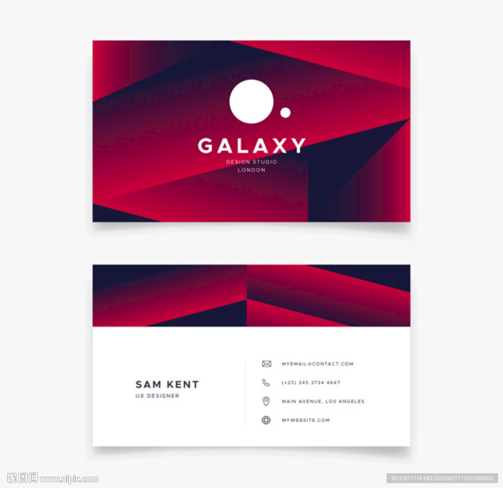 红色企业名片设计