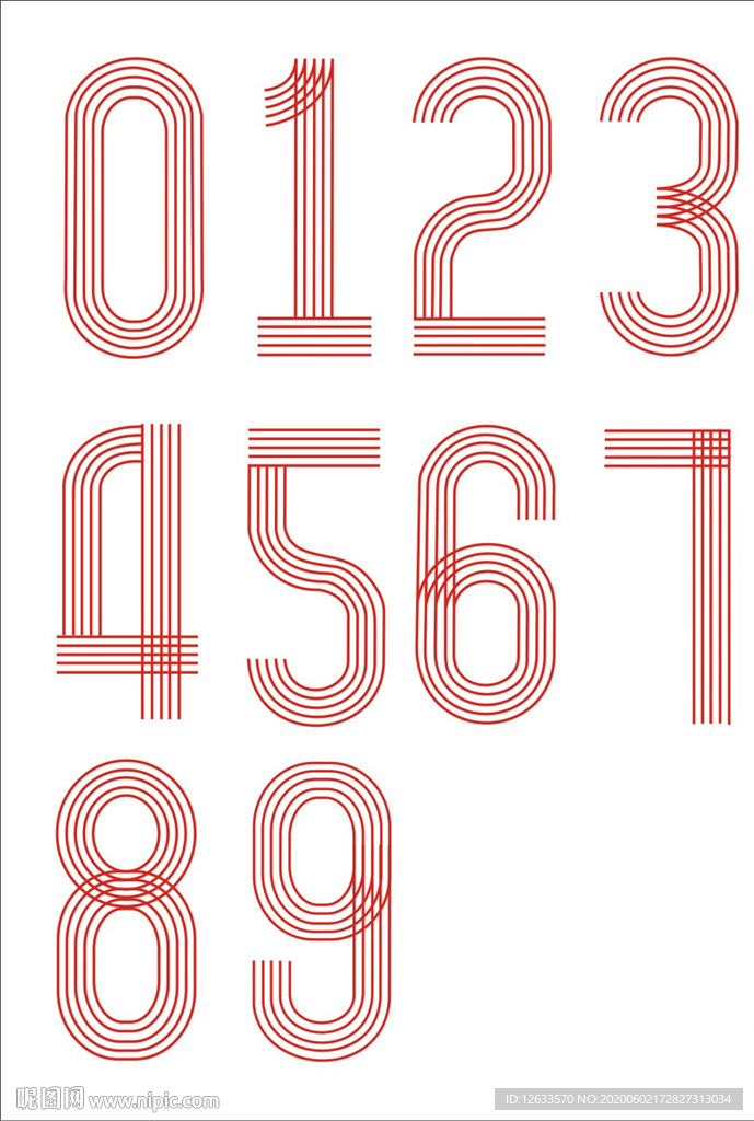 线条数字