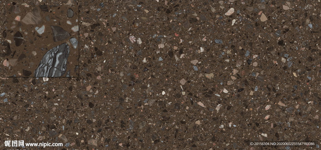 棕色水磨石瓷砖设计文件