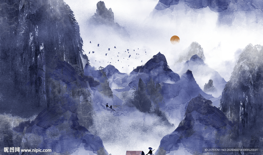 新中式背景墙