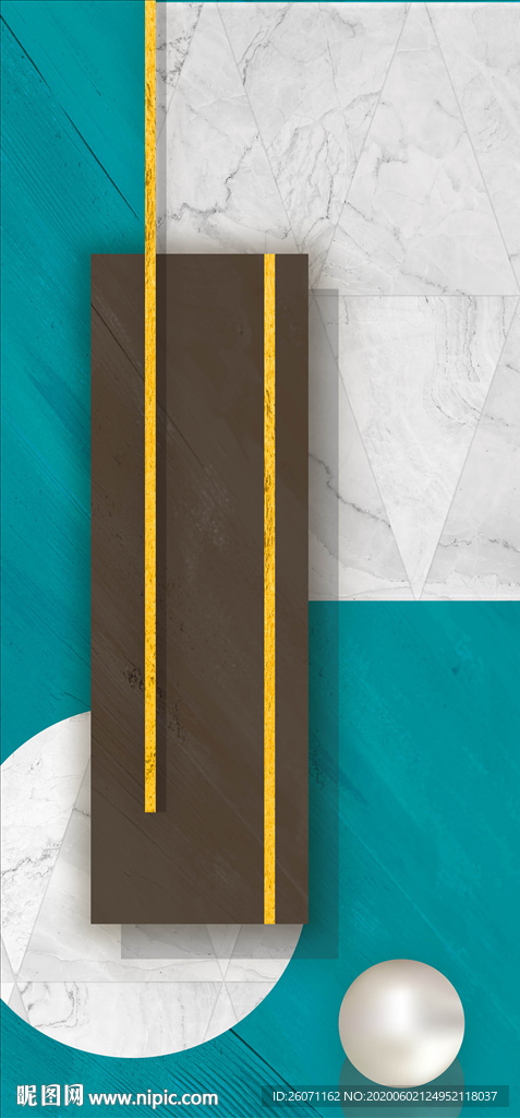 现代几何玄关背景墙