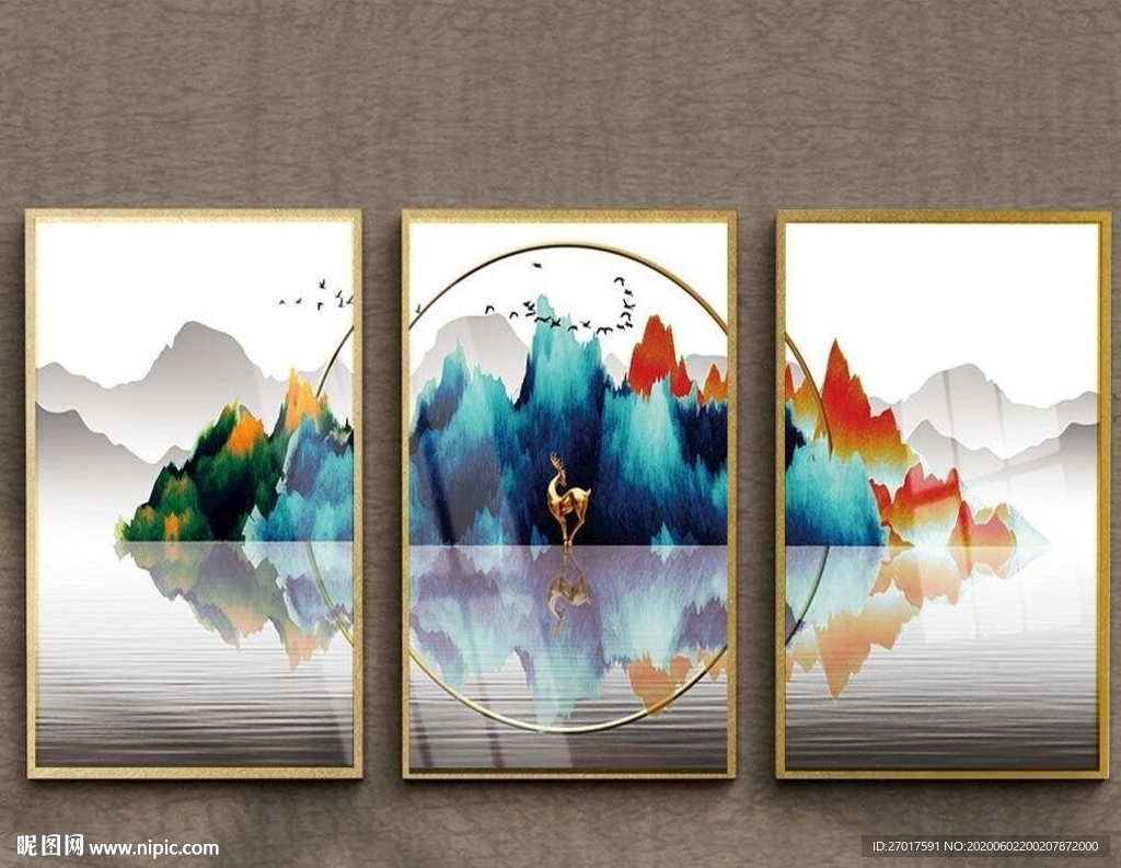 抽象意境风景山水装饰画