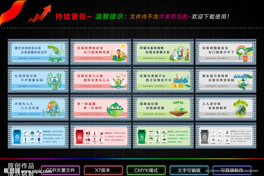 垃圾分类围挡围墙标语