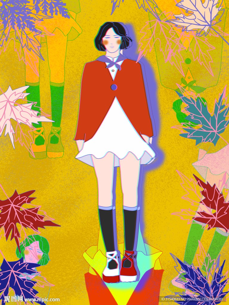 噪点故障风插画