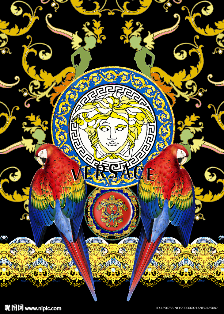 图腾 欧式 花纹 数码 印花