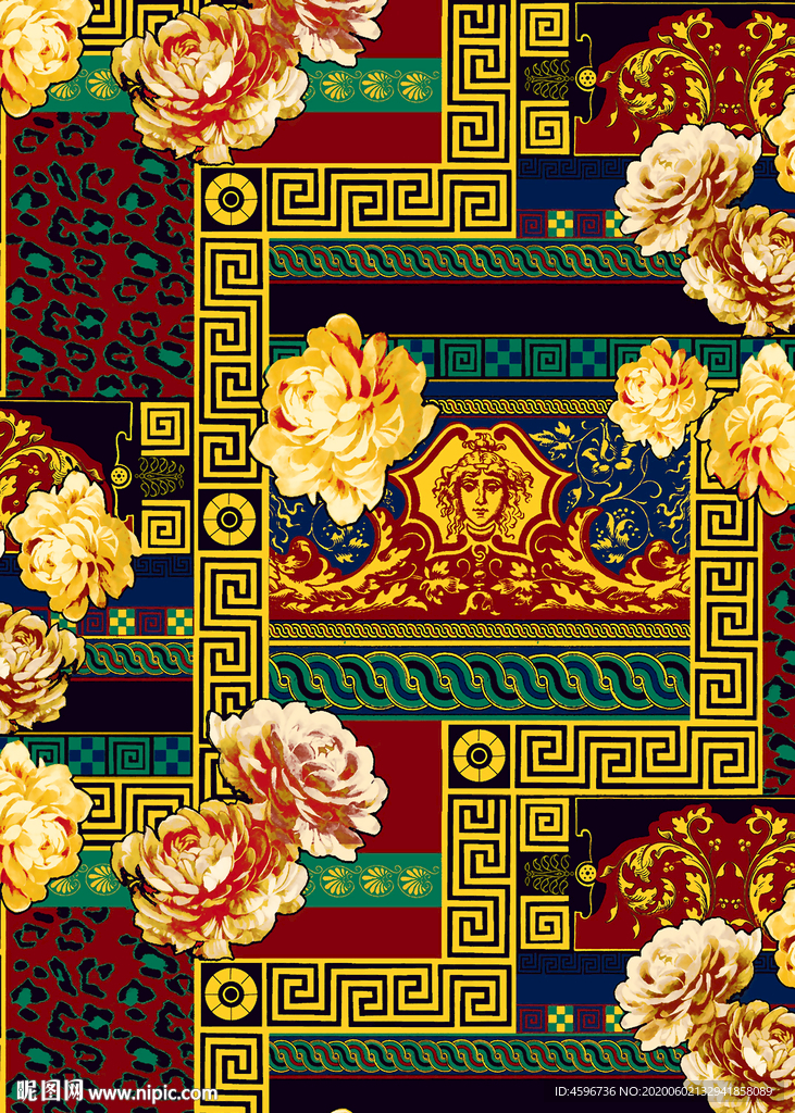 图腾 欧式 花纹 数码 印花