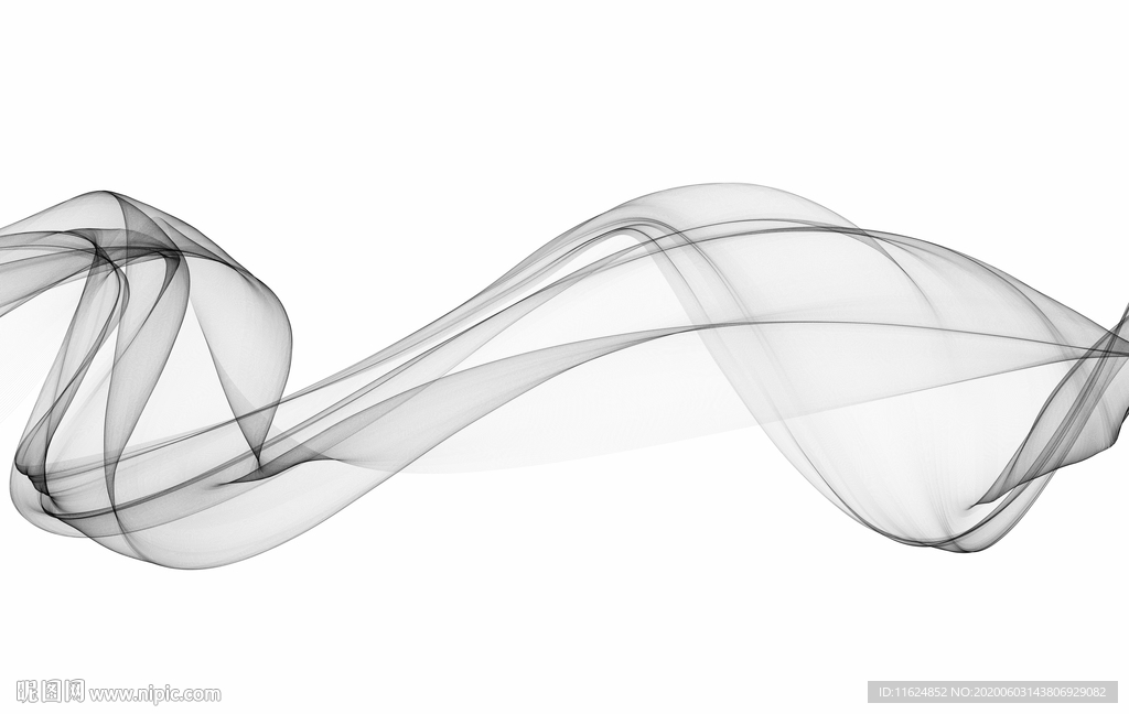 手绘抽象烟雾线条