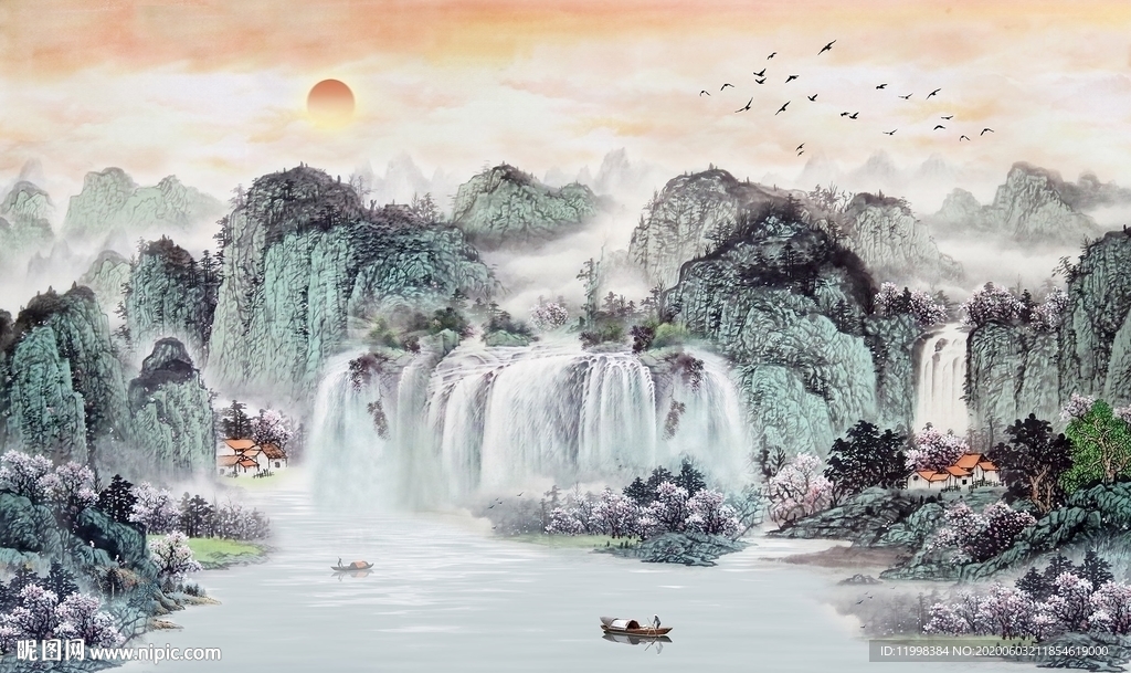 水墨山水风景画