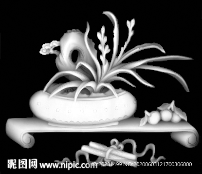 花瓶灰度图