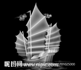 一帆风顺 灰度图