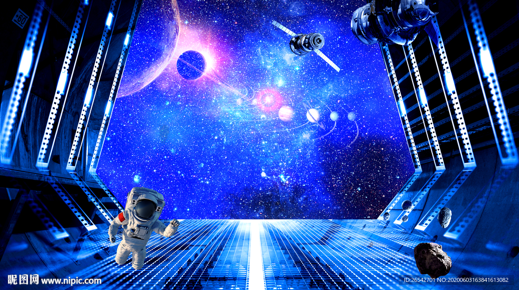 宇宙星空立体画