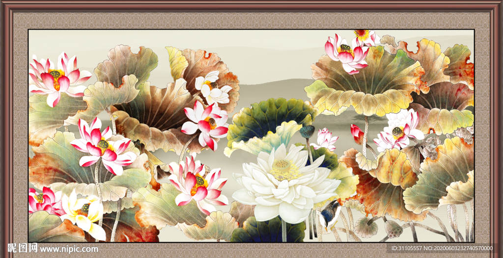 国画荷花