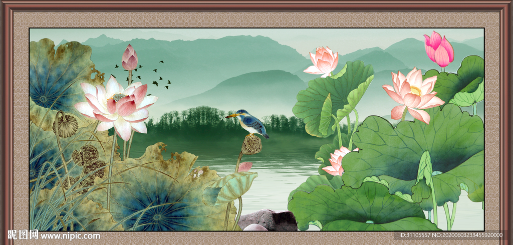 国画荷花