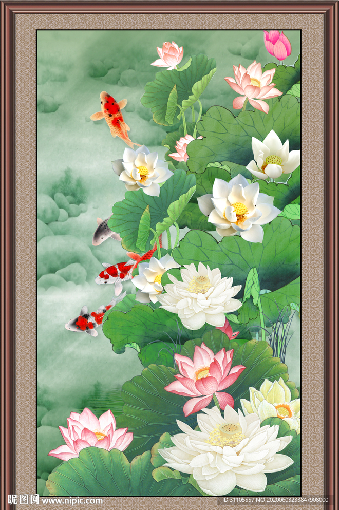 国画荷花