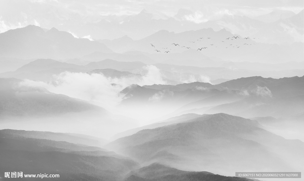 水墨山水画