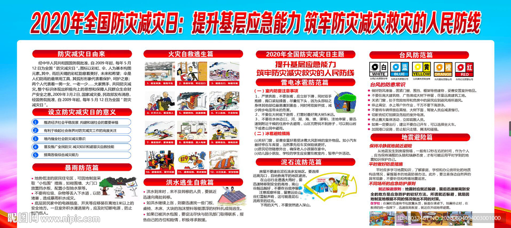 2020 防灾减灾宣传栏