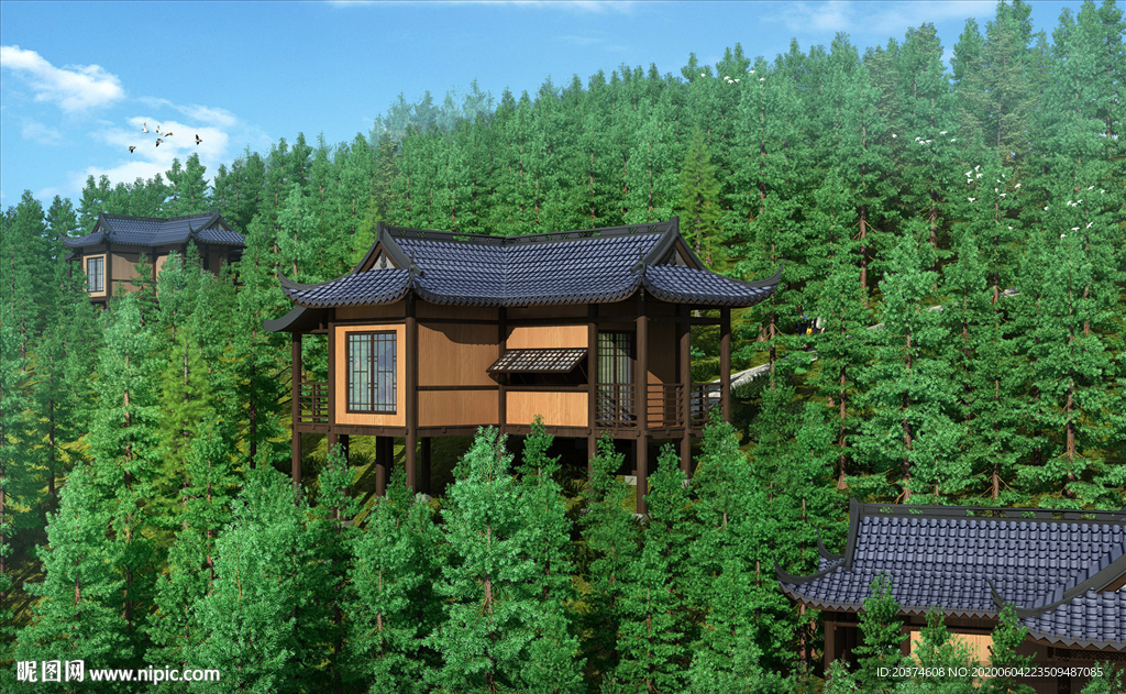 林中别墅 山上木屋