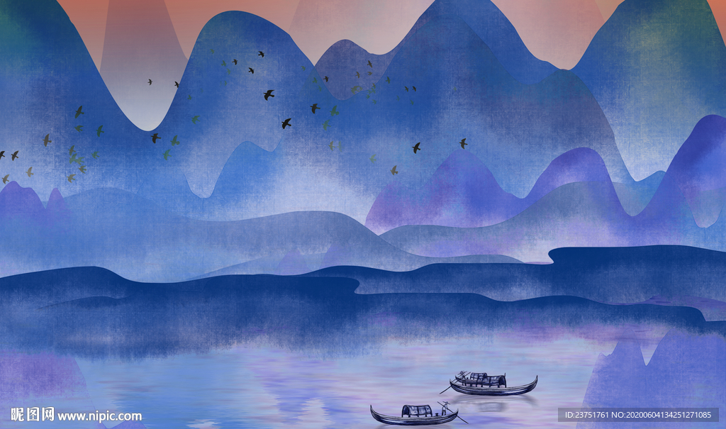 新中式山水画