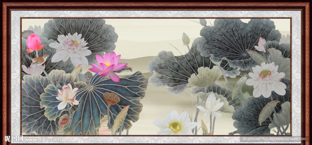 国画荷花