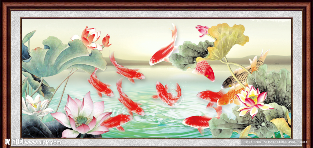 国画荷花