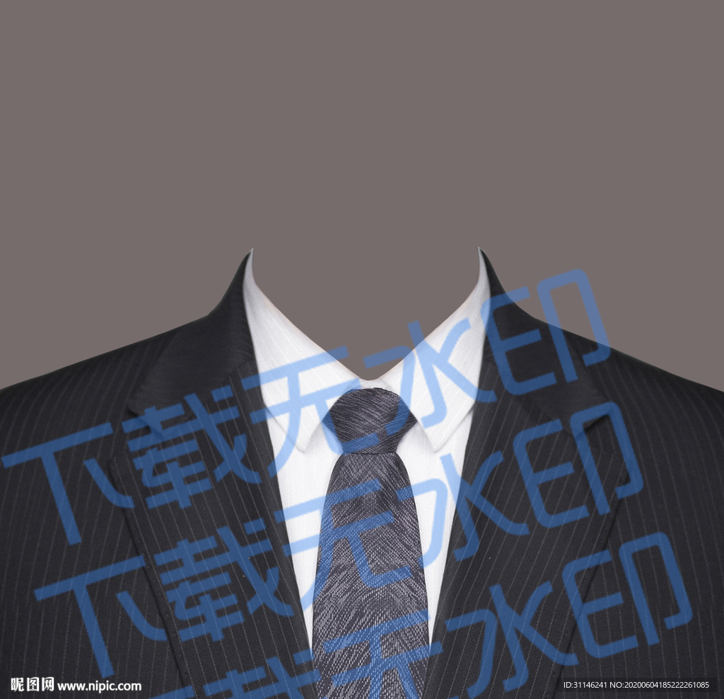 西装证件照模板
