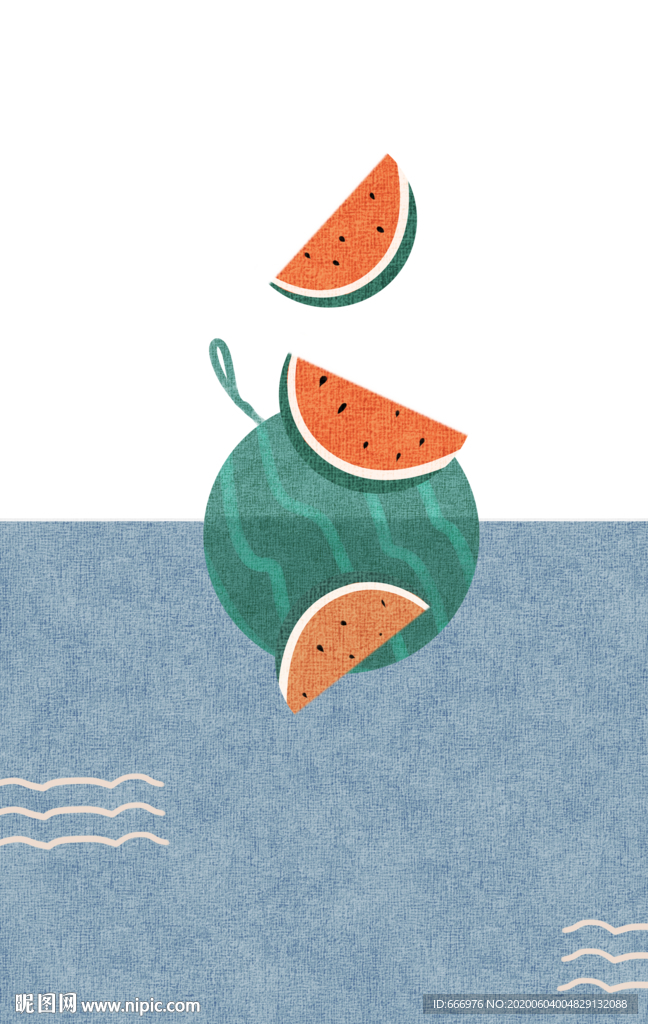 简约手绘卡通水果厨房装饰画