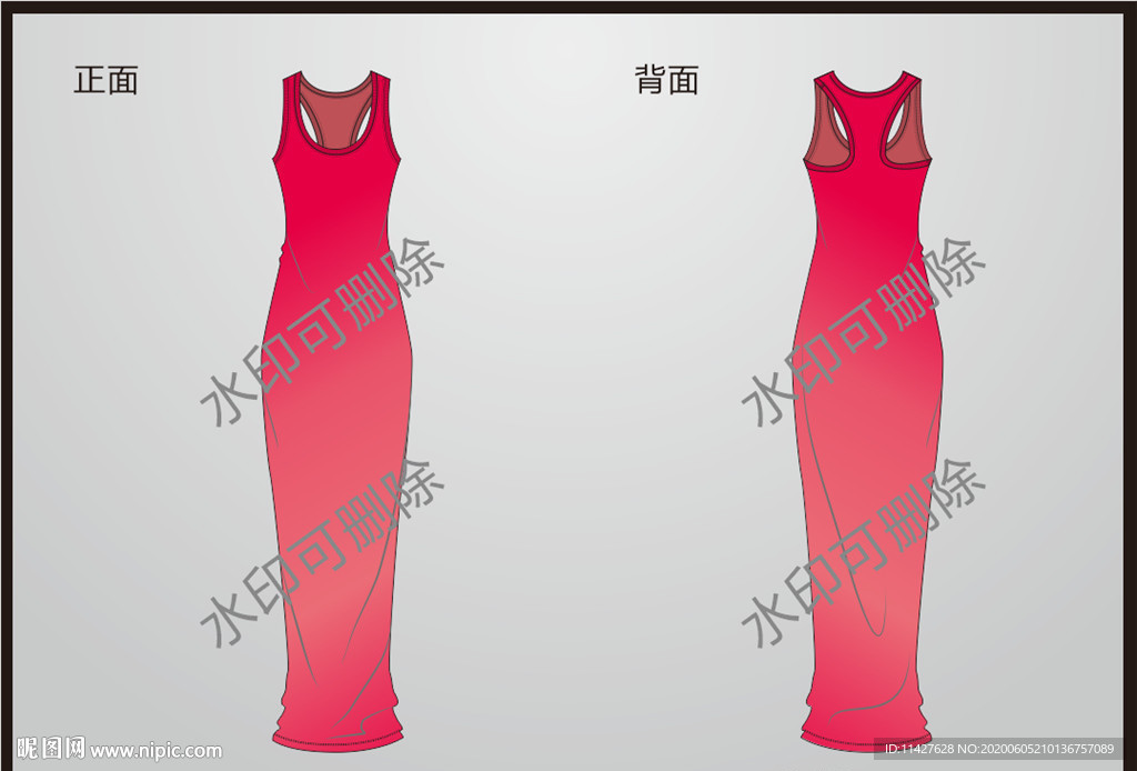 服装设计连衣裙