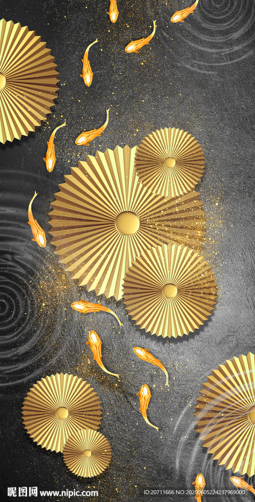 金鱼玄关装饰画