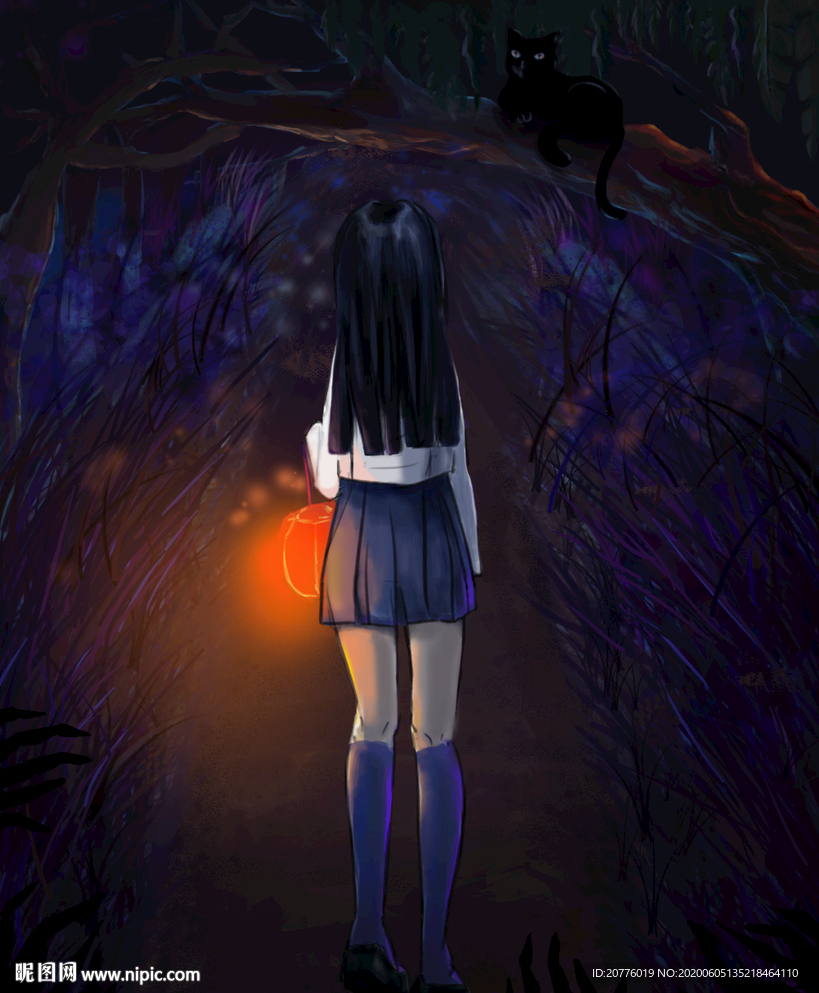 美少女背影