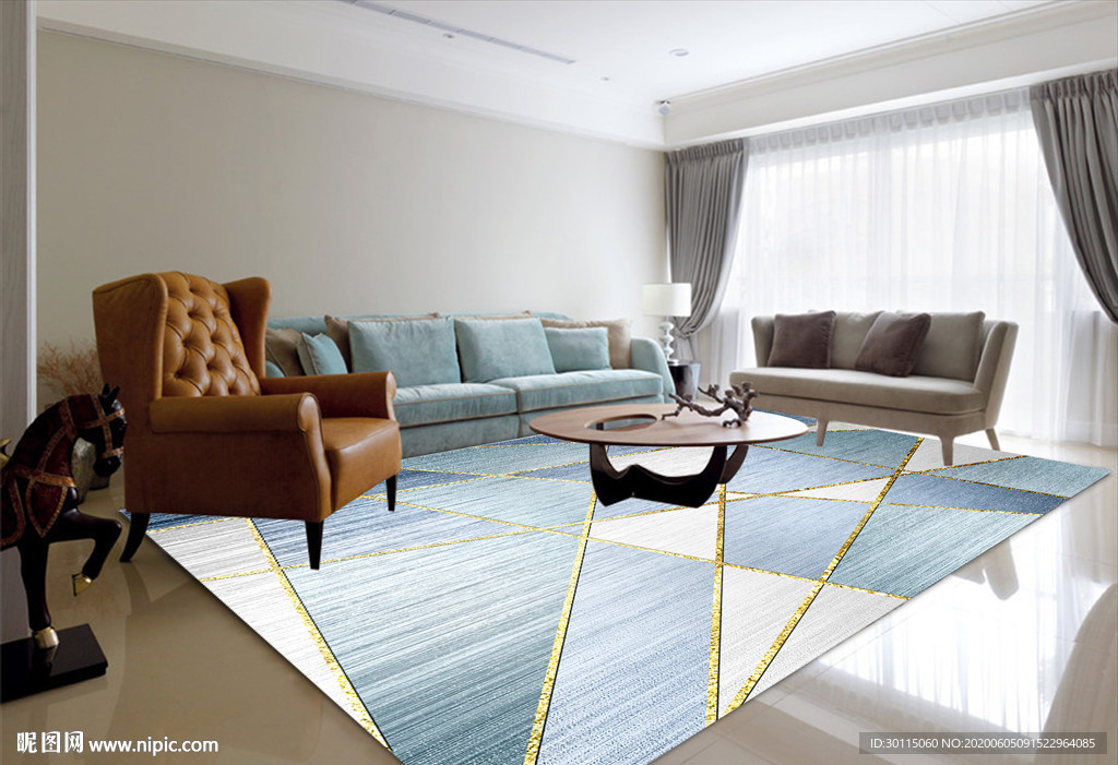 几何地毯图案 实际文件是平面图