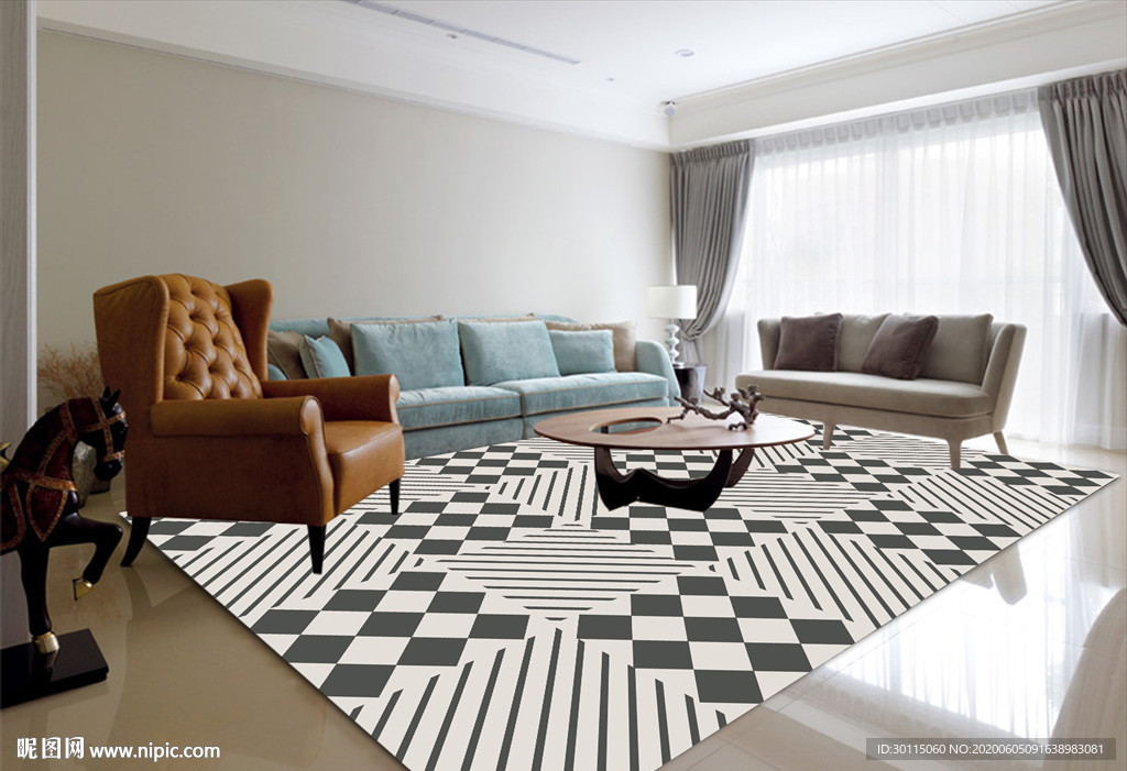 简约地毯图案 实际文件是平面图