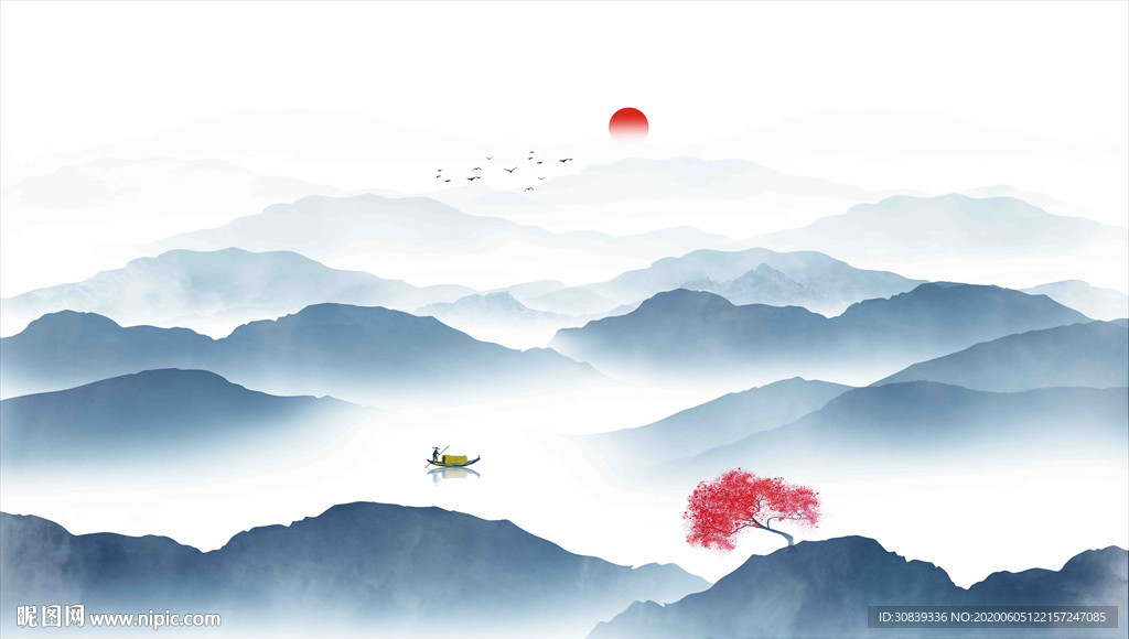 水墨山水画