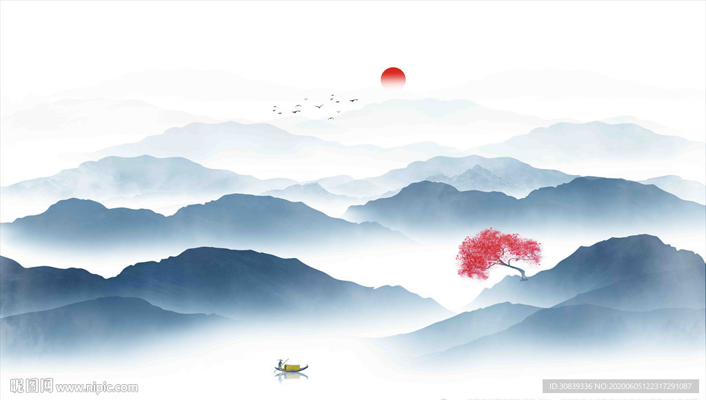 水墨山水画