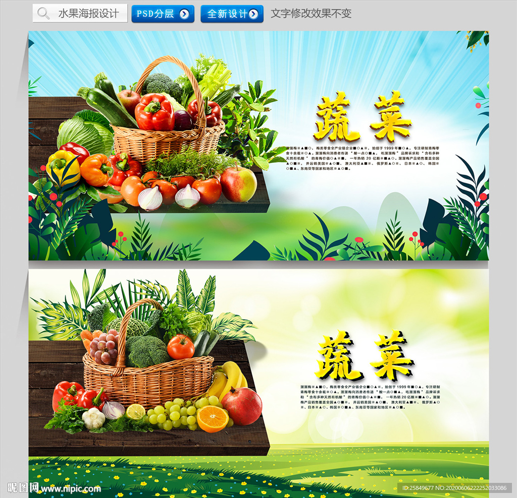 蔬菜海报展板