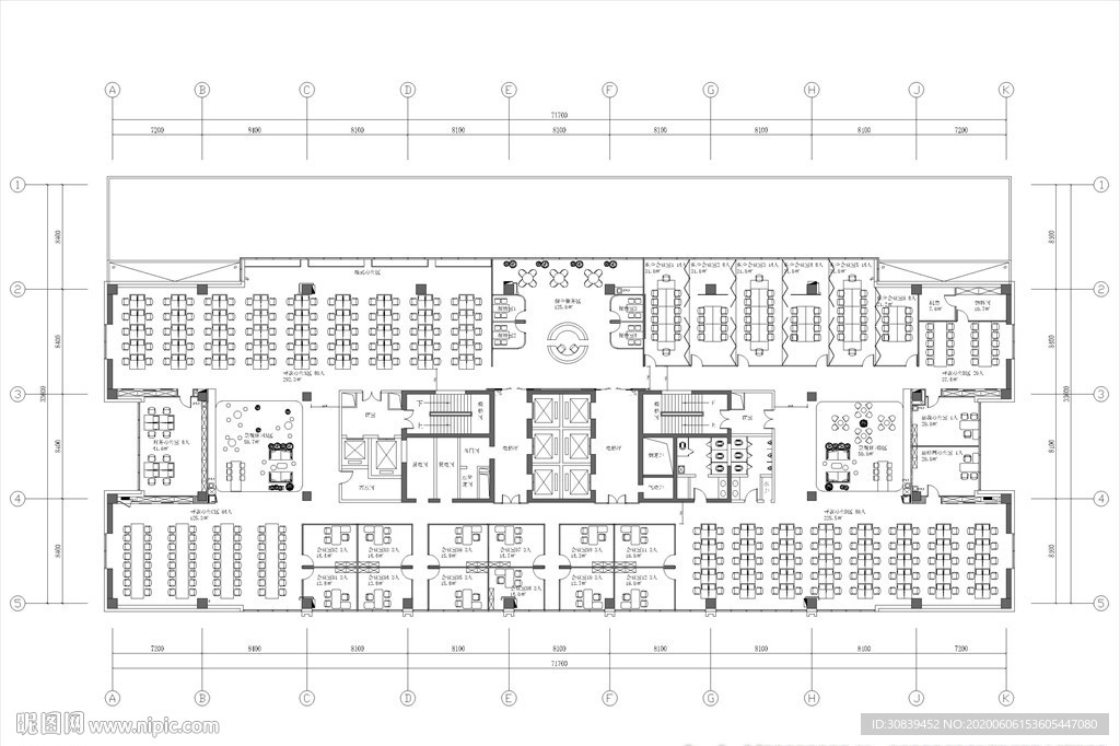 2000平办公室平面布置图