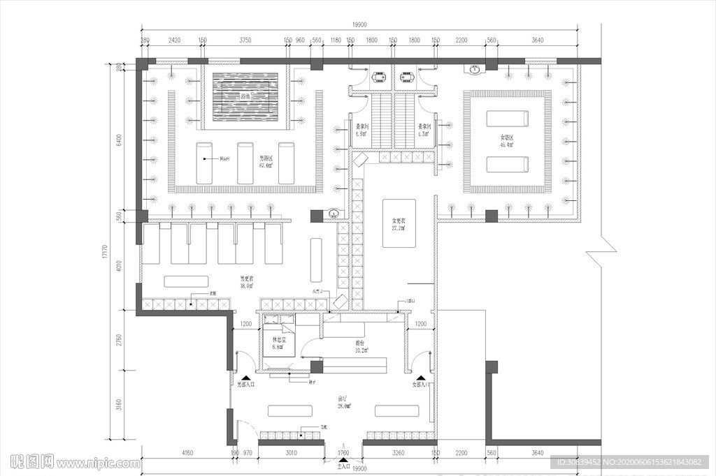 大众洗浴平面布置图