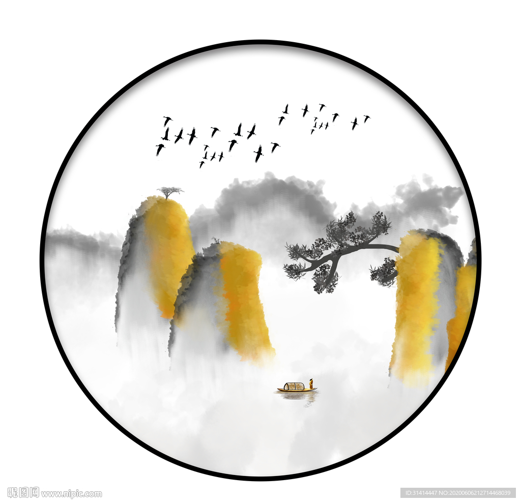 中国风水墨山水画