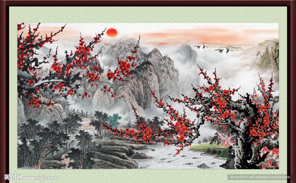 国画梅花