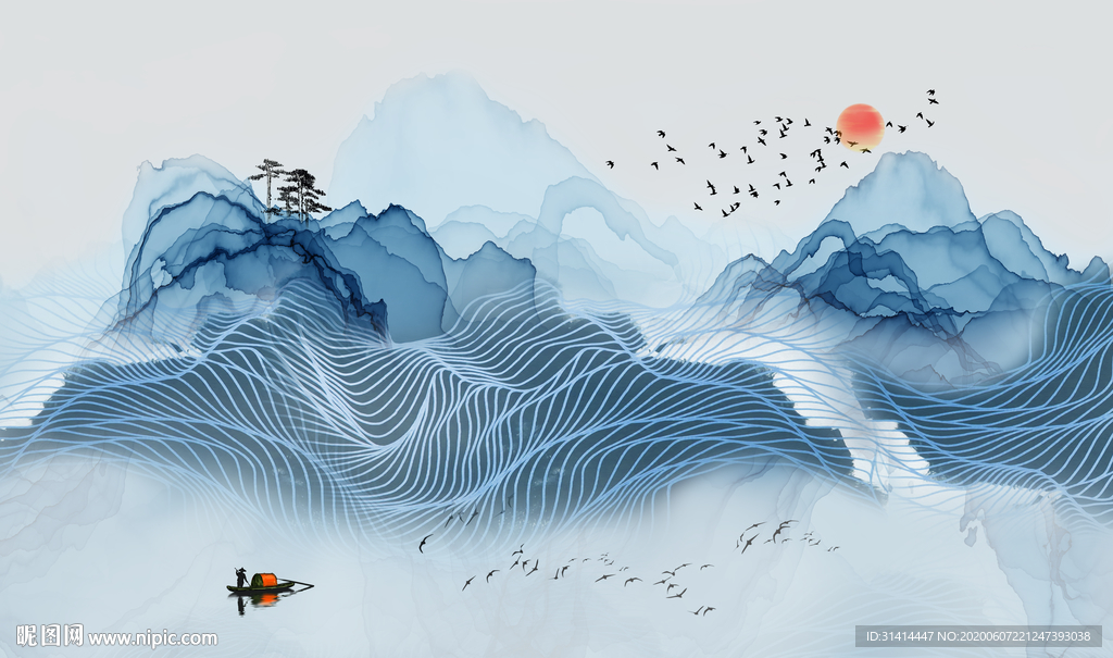 新中式水墨山水