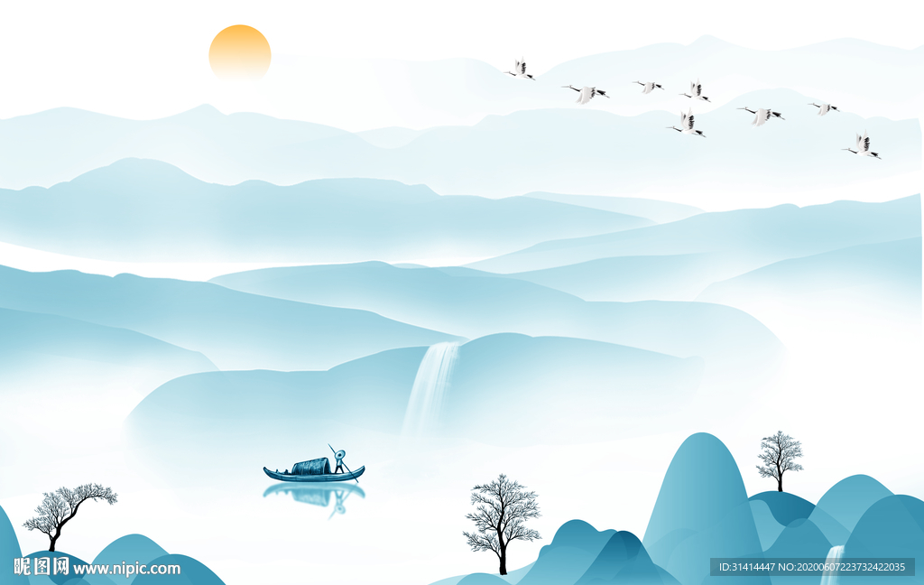 水墨山水画