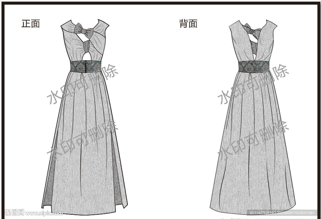 服装设计连衣裙