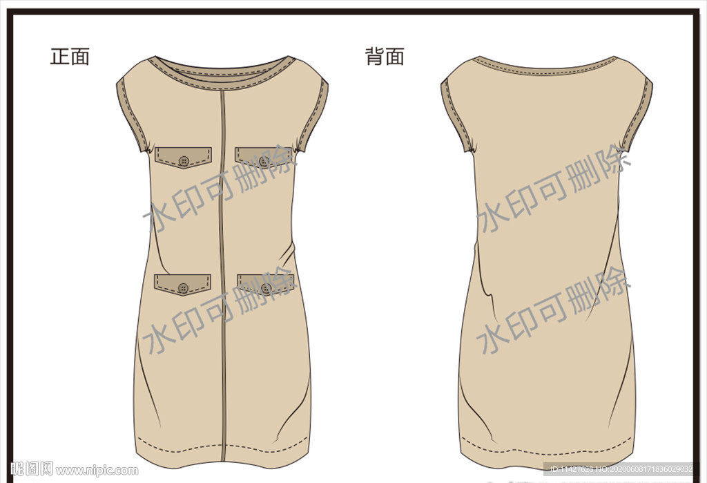 服装设计连衣裙